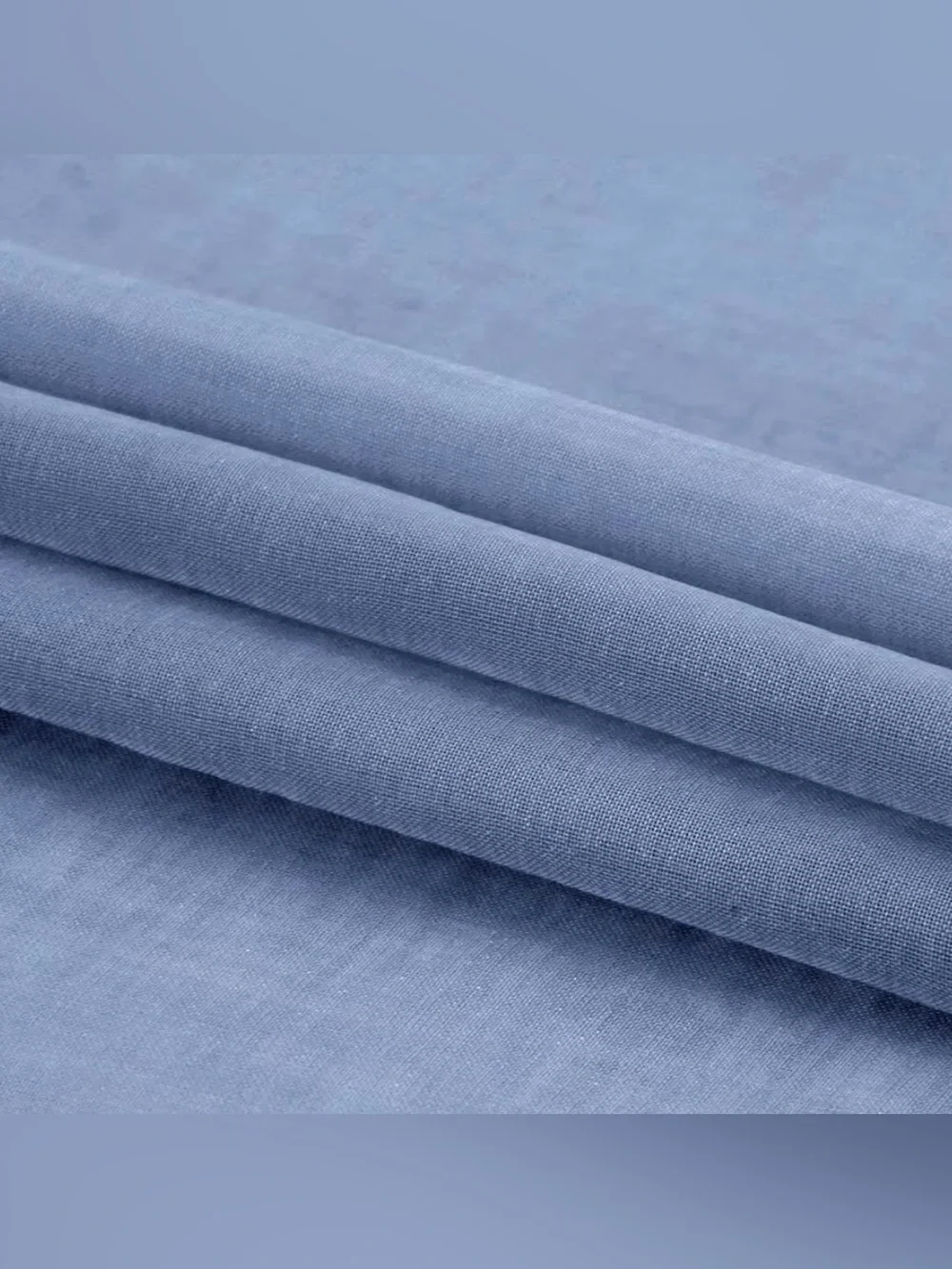 DWCN Sheer Voile Rod Pocket Curtains Dusty Blue 42 × 45 inches Long, 2 Panels